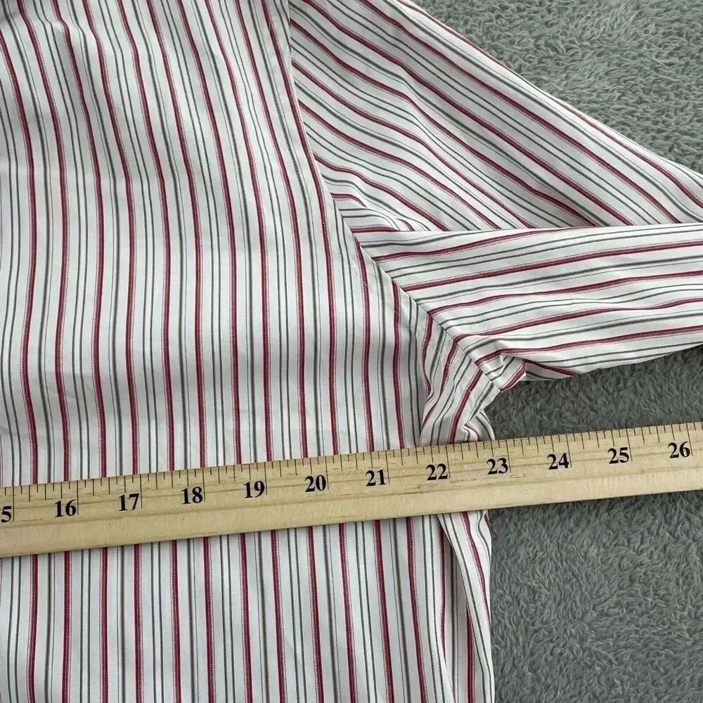 Banana Republic Mens Fitted Striped Dress Shirt Size L 1275